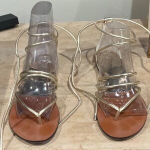 Vince Camuto gold gladiator sandals like new
